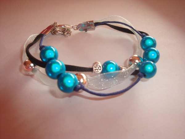 Bracelet Trois cordons Magique Turquoise (131)